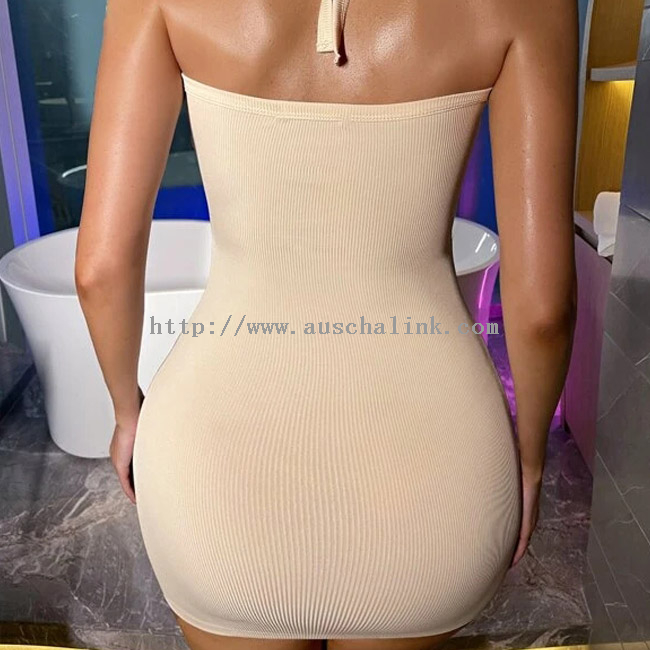 2022 New sleeveless necktie with backless hollowed-out sexy pencil sheath dress for women